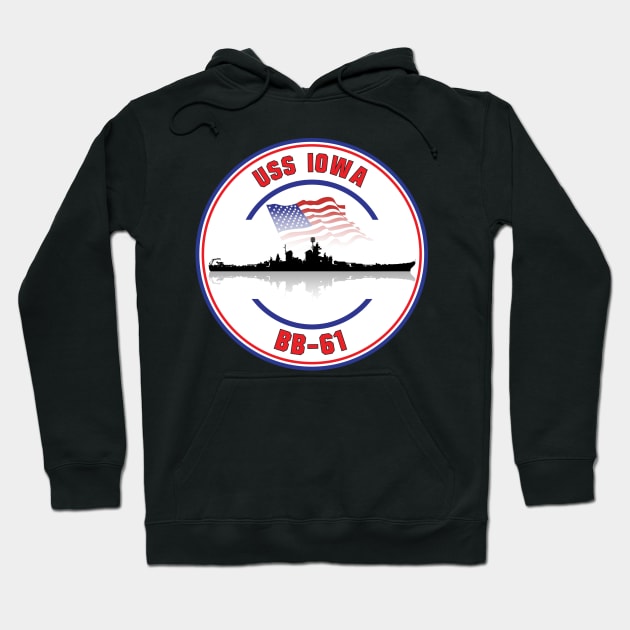 USS Iowa BB-61 Hoodie by darkside1 designs